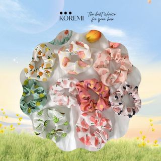 [DEAL HOT] Dây cột tóc vải Scrunchies fruit new trend