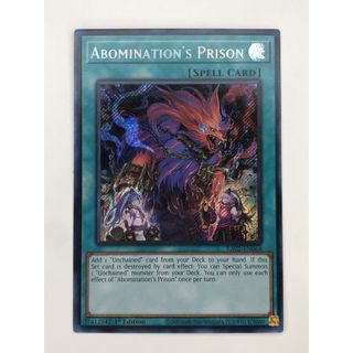 ra02 [ Dưa Hấu Yugioh ] Lá bài thẻ bài Abomination's Prison - secret rare - Tặng bọc bài nhựa bảo quản
