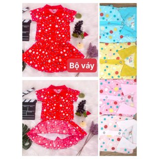 Set Áo Tay Ngắn Chân Váy Bé ( có quần lót trong bé ) (giao màu ngẫu nhiên)