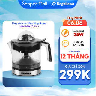 Máy Vắt Cam NAGAKAWA NAG0814 Công Suất 25W 750ml Nhỏ Gọn Tiện Lợi Vắt Kiệt Nước Cam Bảo Hành 12 Tháng