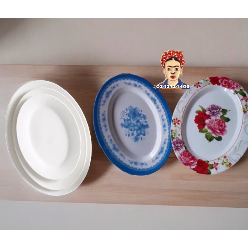dĩa mica hột xoài ( dày cao cấp )