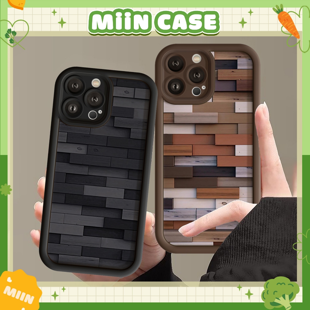 Ốp Lưng iPhone Camera Viền Cao Tường Gạch Cũ Mềm Chống Sốc, Cao Cấp - iP 7/8/Plus/X/XS/XR/11/12/13/1