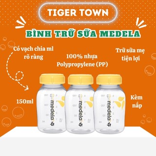 Bình trữ sữa medela nhập air mỹ an toàn trữ sữa cho bé 150ml - có tách lẻ