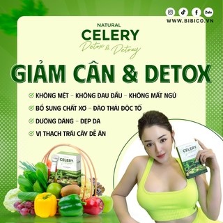 GIẢM CÂN Cần Tây CELERY Detox Nhật Bản, Thạch thải mỡ thừa, độc tố - Hộp 7 gói