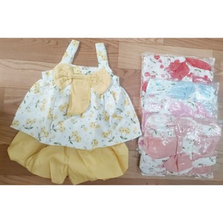 (3 bộ 3 màu 3 họa tiết khác nhau) Combo 3 Bộ Lụa Quần Bí Bé (6-18kg)