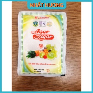 Hộp 10 Gói Bột Rau Câu giòn agar Hoàng Yến