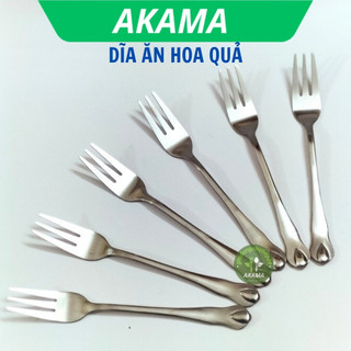 Dĩa ăn hoa quả, nĩa ăn trái cây, bánh kem inox không gỉ sáng bóng