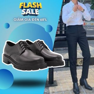 Giày Da Nam Cổ Cao Thấp Chunky Derby Chelsea Boot Trẻ Trung TrendLuxe