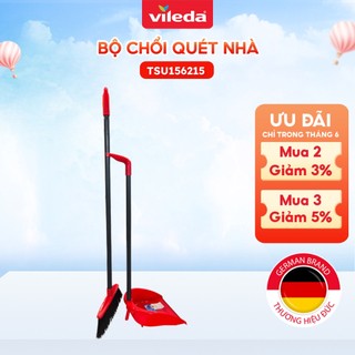 [156215] Bộ chổi quét nhà kèm xẻng hốt VILEDA tay cầm dài, tháo lắp tiện lợi, tiết kiệm không gian