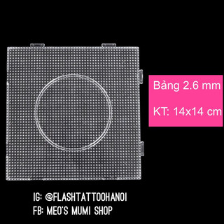 Bảng xếp hạt nhựa ủi 5mm và  2,6 mm - Dạng vuông, tròn, lục giác - Hama Beads, Pelers Beads, Peg Board