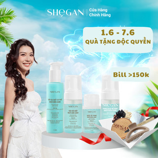 Combo Làm Sạch Dưỡng Ẩm Tức Thì Toàn Diện SHEGAN - Bã Nhờn, Khít Lỗ Chân Lông, Cân Bằng Độ Ẩm