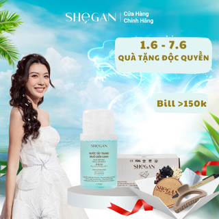 Combo Không Thể Thiếu Nhau SHEGAN - Nước Tẩy Trang, Bông Tẩy Trang 3 Lớp, Mềm Mịn, Không Xơ, Làm Sạch Sâu