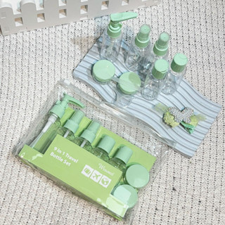 Bộ Chiết Mỹ Phẩm Du Lịch Cao Cấp Gồm 8 Món Dụng Cụ Chiết Mini Tiện Lợi ,Chai Chiết Nhựa Cao Cấp,Túi Zip Có Khoá Kéo