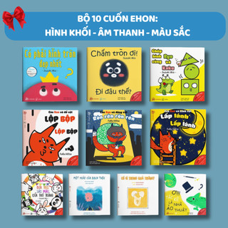 Sách ehon - combo 10 cuốn màu sắc, âm thanh, hình khối - dành cho bé 0-6 tuổi