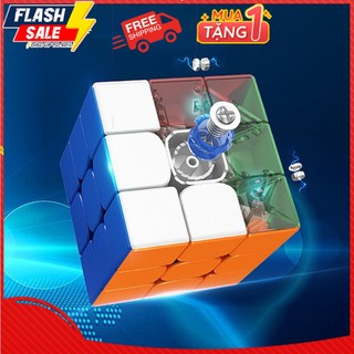(MUA 1 TẶNG 1 - THANH LÝ )  Rubik 3x3 MoYu MeiLong 3M M Series MoYu M MeiLong M Rubic 3 Tầng nam châm từ Stickerless