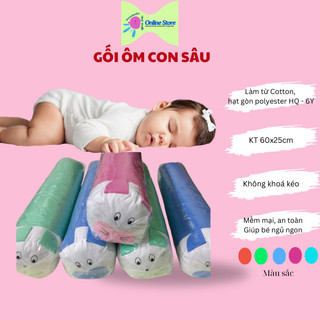 Gối Ôm Con Sâu Baby Top - Mềm Mại, An Toàn, Giúp Bé Ngủ Ngon - Vải Cotton mới