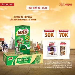 Thùng 48 hộp sữa lúa mạch MILO® 110ml (48x110ml)