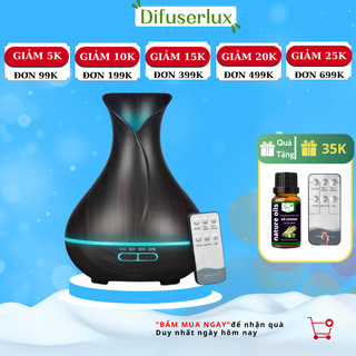 Máy xông tinh dầu tuylip 550ml khuếch tán tinh dầu siêu âm kèm điều khiển - DIFFUSER LUX