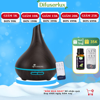 Máy xông tinh dầu tạo ẩm hình bình cong 550ml khuếch tán phun sông tinh dầu - DIFFUSER LUX