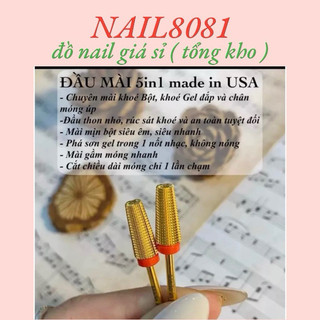Đầu mài móng Mỹ 5in1 , đầu mài Vàng 5 in 1 chuẩn USA