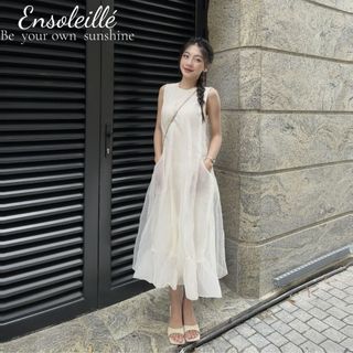 Đầm suông sát nách dáng phồng bí Ensoleillé Fashion design