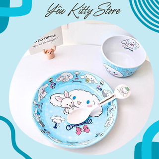 CHÉN DĨA MUỖNG CINNAMOROLL NHỰA MELAMINE