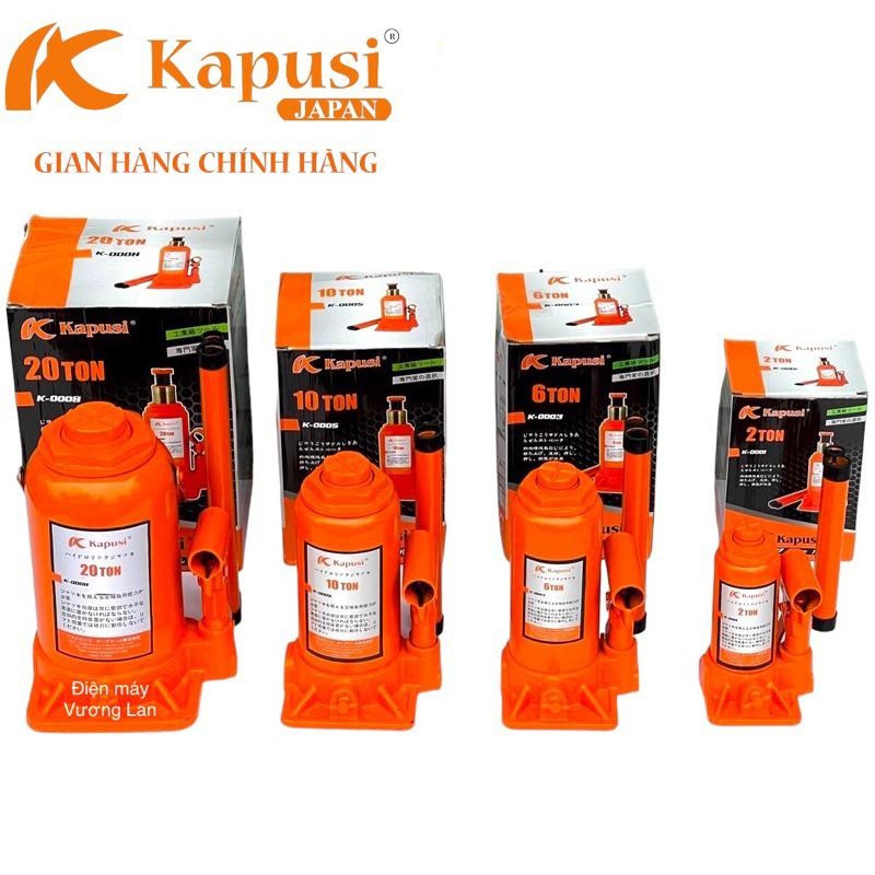  Kích Con đội thủy lực 2 4 6 8 10 12 16 20 32 tấn Kapusi Japan - Hàng chính hãng 