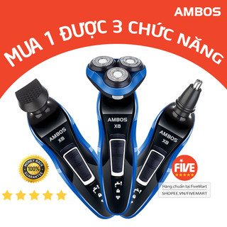 Máy cạo râu Đa Năng 3 trong 1, cạo râu tông đơ tỉa lông mũi, đầu cạo đàn hồi đa hướng, pin trâu, dùng siêu bền