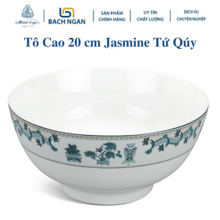 Tô cao 20 cm jas tứ quý - gốm sứ cao cấp minh long i