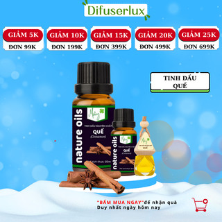 Tinh dầu nguyên chất Quế 10ml - 50ml tinh dầu thiên nhiên thơm phòng massage đuổi muỗi - DIFFUSERLUX