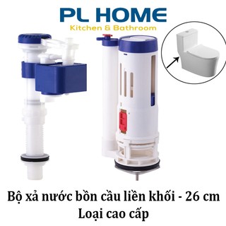 Bộ xả nước bồn cầu 2 nút nhấn cao cấp dành cho cầu liền khối, chống nước phèn, chịu áp suất cao