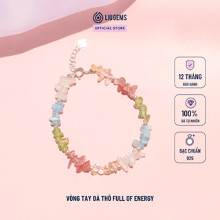 Vòng Tay Đá Thô Full Of Energy Liugems Cho Nữ Năng Lượng Ngũ Hành Nhiều Ý Nghĩa, Năng Động VTDT02