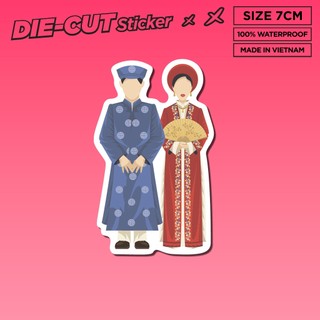 ÁO DÀI VIETNAMESE TRADITIONAL DRESS - Sticker Die-cut hình dán cắt rời Sticker Factory