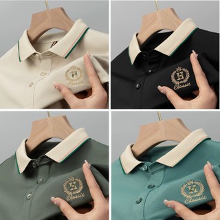 Áo polo nam nữ thêu logo áo thun nam tay ngắn mẫu mới thêu h-classic