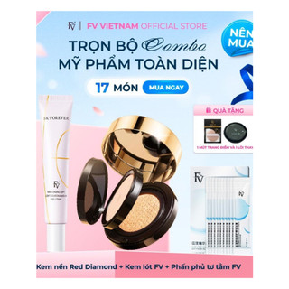 COMBO MỸ PHẨM TOÀN DIỆN FV VIETNAM - Bao gồm 1 Cushion 2 tầng cao cấp, 1 phấn lót, lõi thay cushion, 10 máy