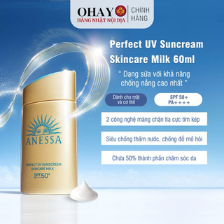 <HÀNG CHÍNH HÃNG> Sữa Chống Nắng Dưỡng Da Anessa Perfect UV SPF50+/PA++++ 60ml- Ohayo Shop