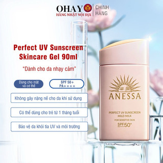 <HÀNG CHÍNH HÃNG> Sữa Chống Nắng Anessa Cho Da Nhạy Cảm & Dùng Cho Cả Trẻ Em 60ml- Ohayo Shop