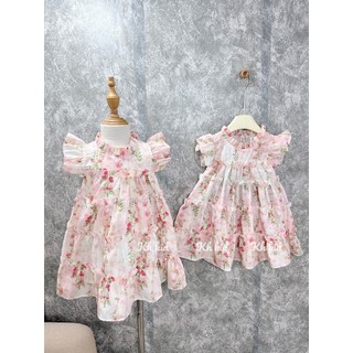 Váy bé gái , váy hoa bèo tầng đáng yêu cho bé gái 10-33kg