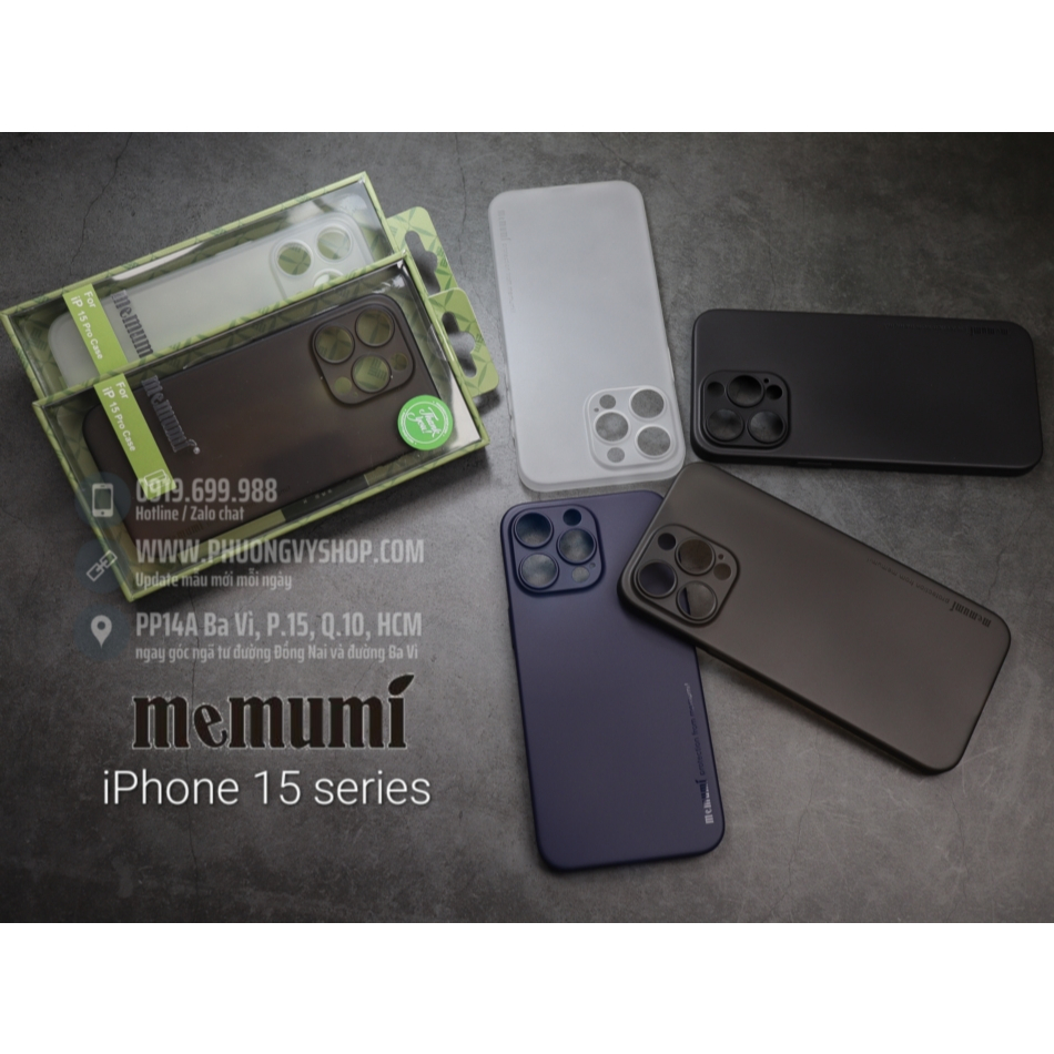 [Ship hỏa tốc] Ốp lưng iPhone series - Memumi siêu mỏng 0.3mm