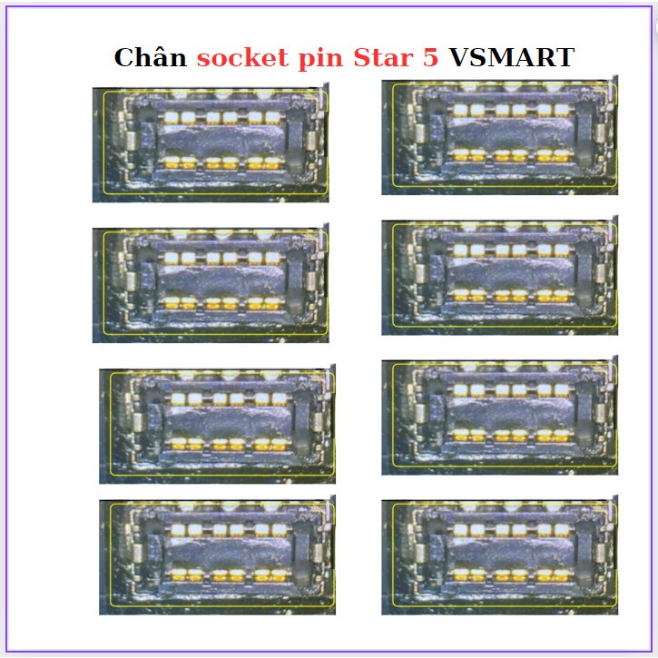 Chân socket pin trên main star 5 vsmart
