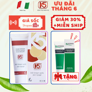 [Mua 1 Tặng 1] Kem nám K5 Lipogel cao cấp nhập khẩu Italia 40ml, Da nám mảng, nám đinh, tàn nhang