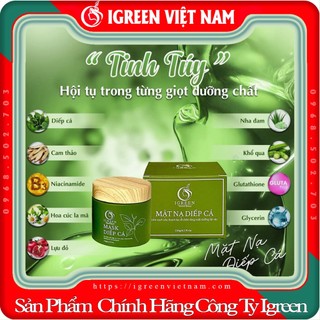 Mặt nạ diếp cá tươi igreen giảm mụn, mờ thâm, kiềm dầu, giúp da mềm trắng sáng