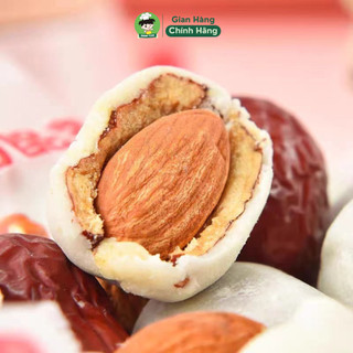 Kẹo Sữa Táo Đỏ Bọc Hạnh Nhân Shin Food Không Đường Mềm Dẻo Thơm Ngon, Kẹo Táo Đỏ Dưỡng Nhan Hỗ Trợ Giảm Cân Healthy
