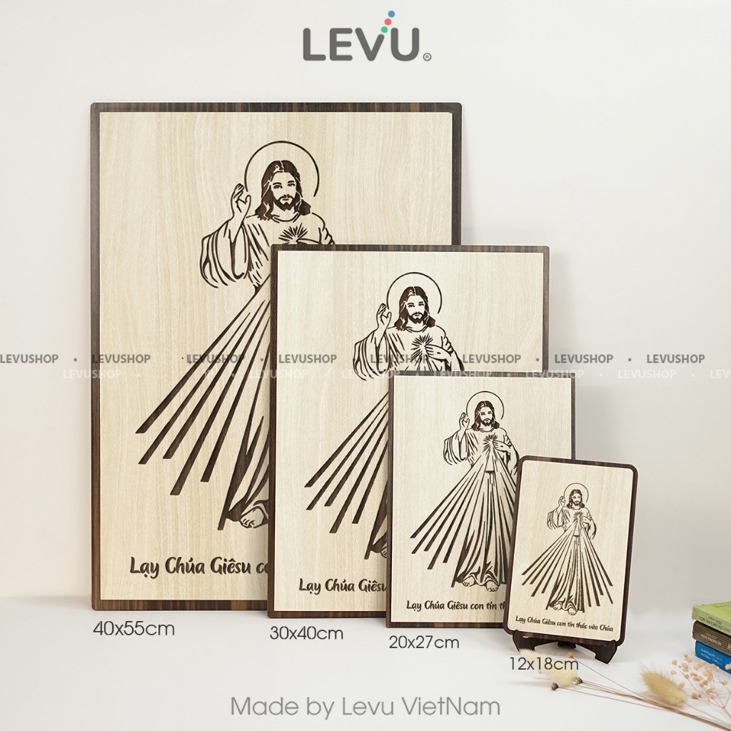 Tranh Công Giáo LEVU CG13 "Lạy Chúa Giêsu con tín thác vào Chúa"