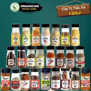 Gia Vị Tự Nhiên Các Loại VIPEP - Gia Vị Nấu Ăn Bột Gừng, Nghệ, Quế, Tiêu, Sả, Hành, Muối Tiêu, Ớt...
