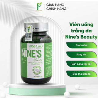 ✅ Viên uống trắng da NINES BEAUTY ✅ Mờ nám giảm nếp nhăn da trắng sáng tự nhiên chống lão hóa hộp 30 viên