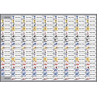Combo 50 nhãn vở và 149 sticker hero team (thông tin in theo yêu cầu)