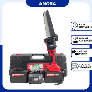 Máy Cưa Xích Dùng Pin DRAMA D-5208 Lam xích 8inch Chân Pin Phổ Thông Không Chổi Than