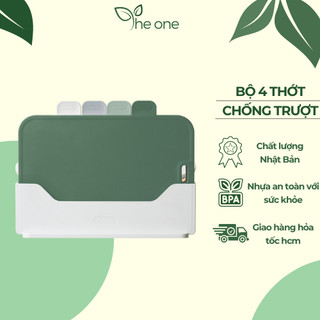 Bộ 4 thớt nhựa inochi kháng khuẩn chống trượt, chịu nhiệt độ cao, thớt nhựa nhà bếp.