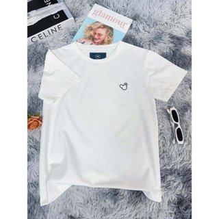  Áo thun nữ THÊU GẤU LOGO chất liệu cotton 100% form suông co giãn 4 chiều kiểu dáng basic 